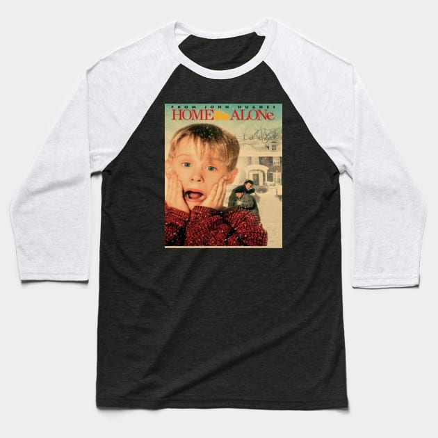 From John Hugnes Home Alone <> Graphic Design Baseball T-Shirt by RajaSukses